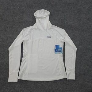 Coolibar Shirt Womens S White Paros Sailing Tee UPF 50+ Sun Protection Fish New